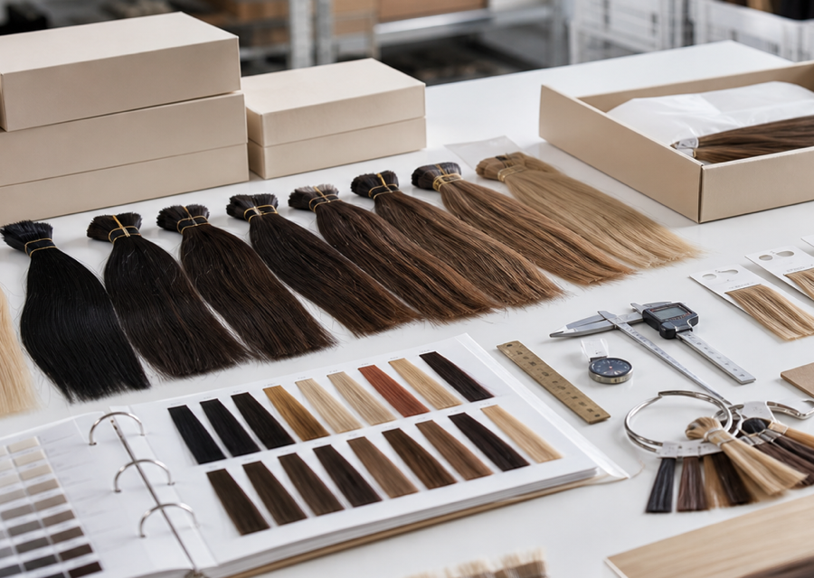 Hair extension quality control table